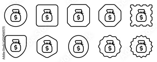 Editable money bag, money sack vector icon. Part of a big icon set family. Finance, business, investment, accounting. Perfect for web and app interfaces, presentations, infographics, etc