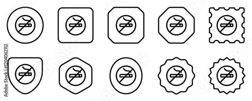 Editable no smoking sign  vector icon. Part of a big icon set family. Perfect for web and app interfaces, presentations, infographics, etc