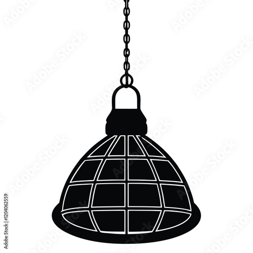 Hanging lights on a white background