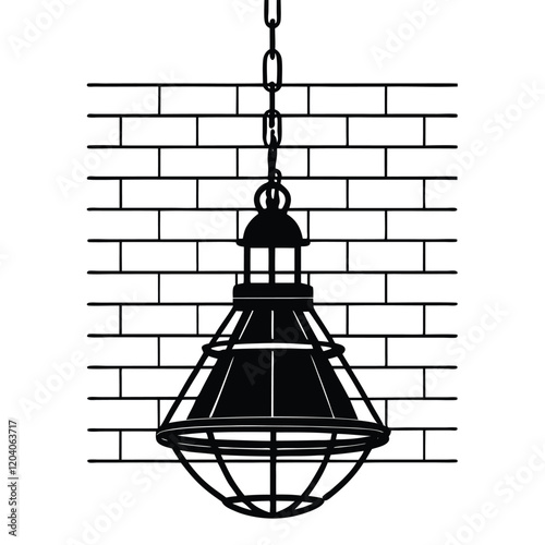 Hanging lights on a white background