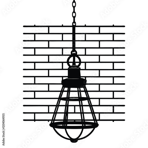 Hanging lights on a white background