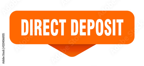 direct deposit sticker. direct deposit sign on transparent background