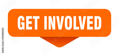 get involved sticker. get involved sign on transparent background