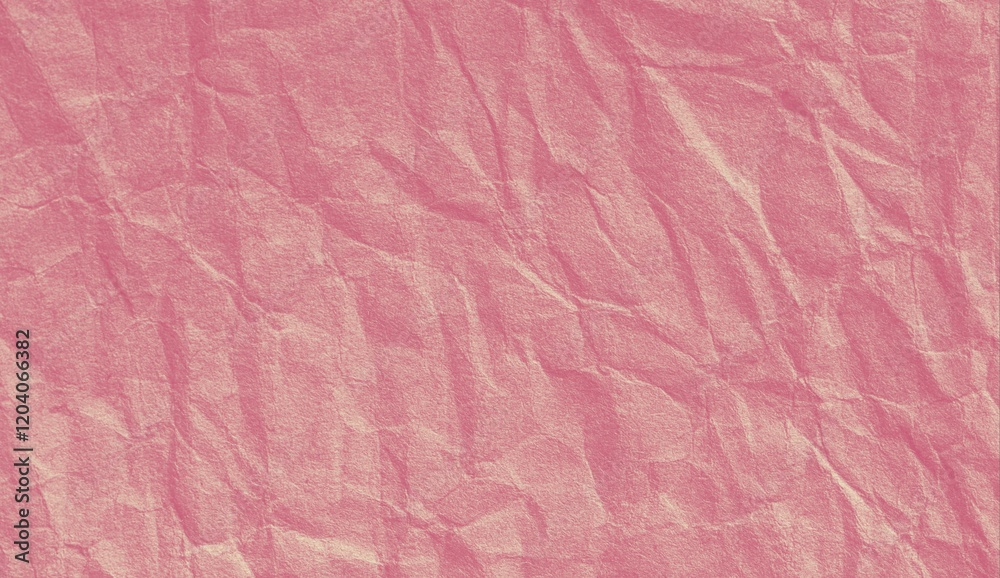 Fototapeta premium Pink crumpled paper texture with a grunge vintage pattern