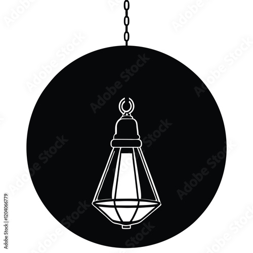 Hanging lights on a white background