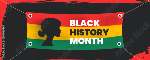 Black history month vector templates. Bold text with eye-catching designs for banner, poster, and social media post. Celebrate African American history in February.