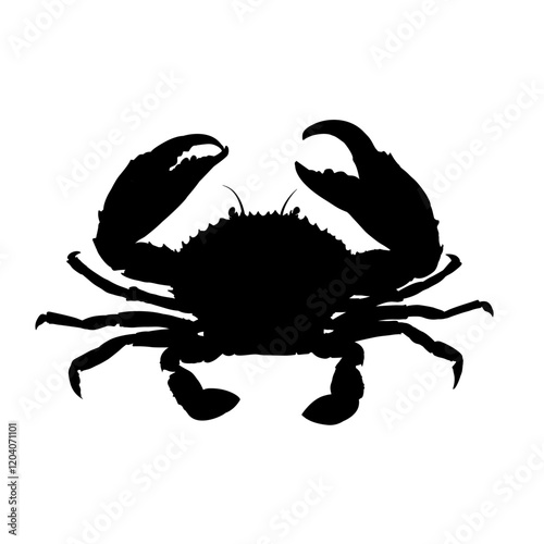 crab silhouette - vector illustration