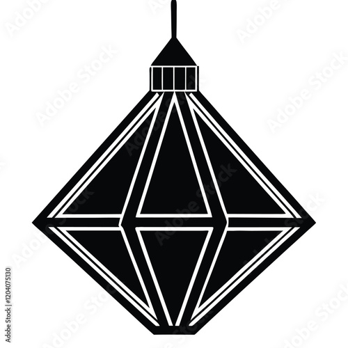 Hanging lights on a white background