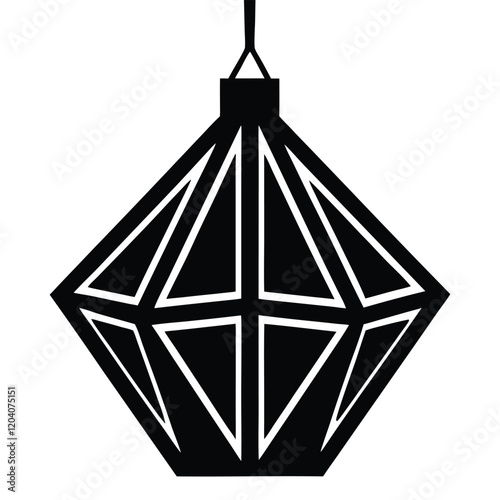 Hanging lights on a white background