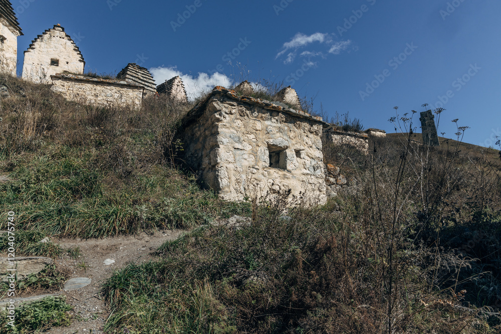 Ancient Dargavs. City of the Dead, North Ossetia-Alania, Russia