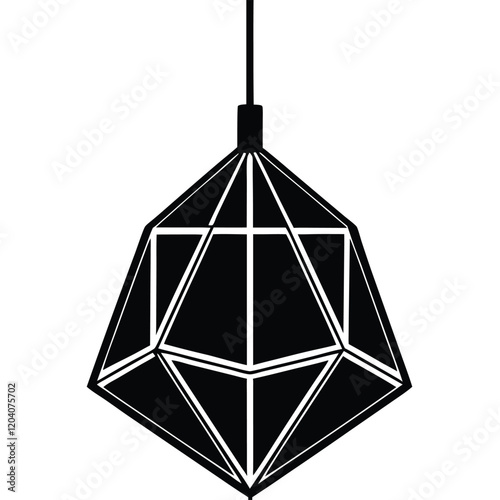 Hanging lights on a white background
