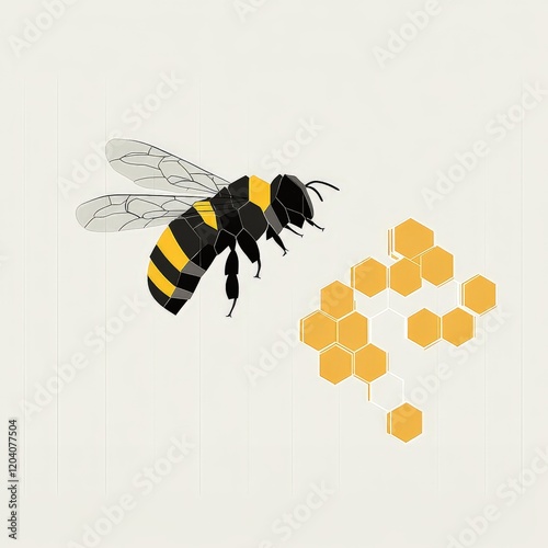 honeycomb and bee