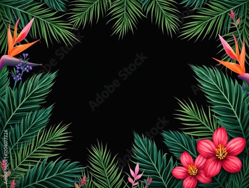 frame with flowers