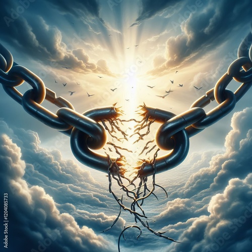 Broken Chain A broken chain symbolizing the breaking of old patt