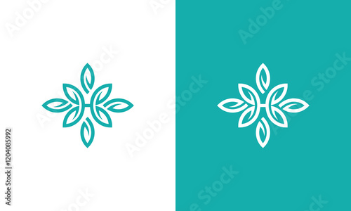 Monogram H logo in leaf or flower shape