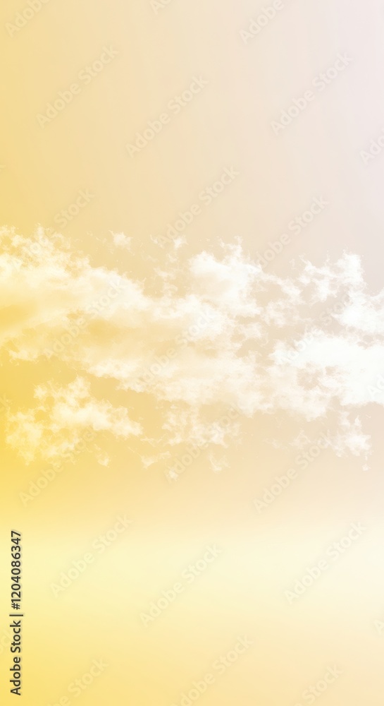 Serene Pastel Sky Soft Cloudscape Golden Hour Dreamy Background