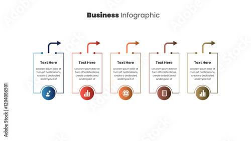 Business Infographic elements for Presentation, process, diagram, timeline.