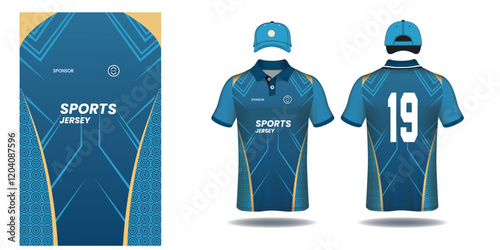 Soccer jersey sport shirt design template