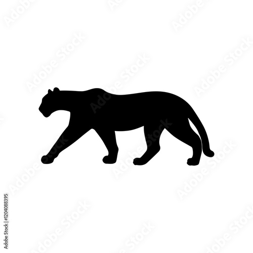 Silhouette panther in florida vector illustration design on white background.