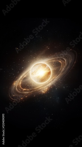 Exploring the heliocentric model in astronomy cosmic space digital art stellar environment perspective scientific concept