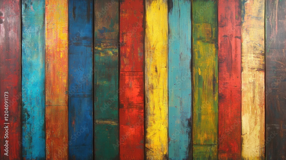 Colorful vertical wooden planks with grunge texture Colorful vertical wooden planks with grunge texture