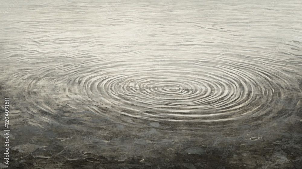Fototapeta premium Concentric ripples on disturbed water surface