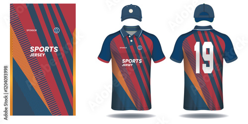 Soccer jersey sport shirt design template