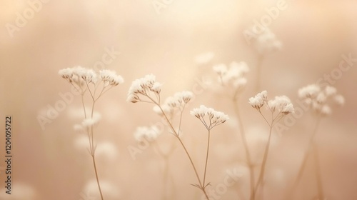 Delicate baby's breath flowers in soft focus