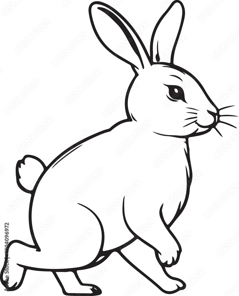 rabbit icon line vector design rabbit icon line vector design