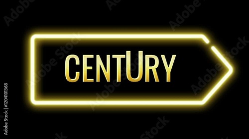 Century cricket match sport text effect design vector art golden color animation vedio HD 4k
