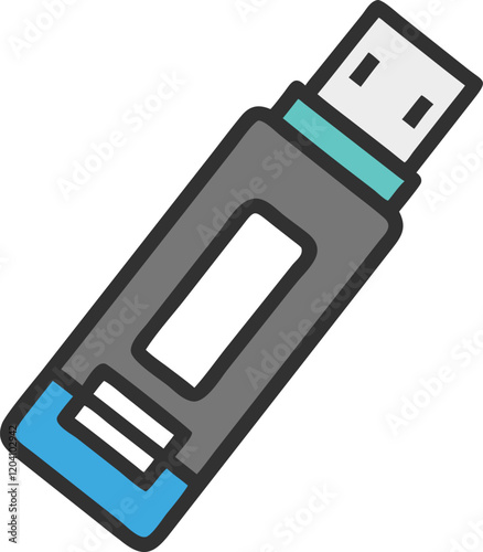 USB flash drive Icon vector illustration 