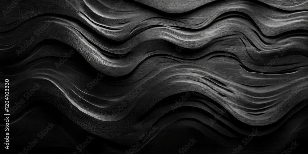Elegant black wooden surface with intricate grain Elegant black wooden surface with intricate grain
