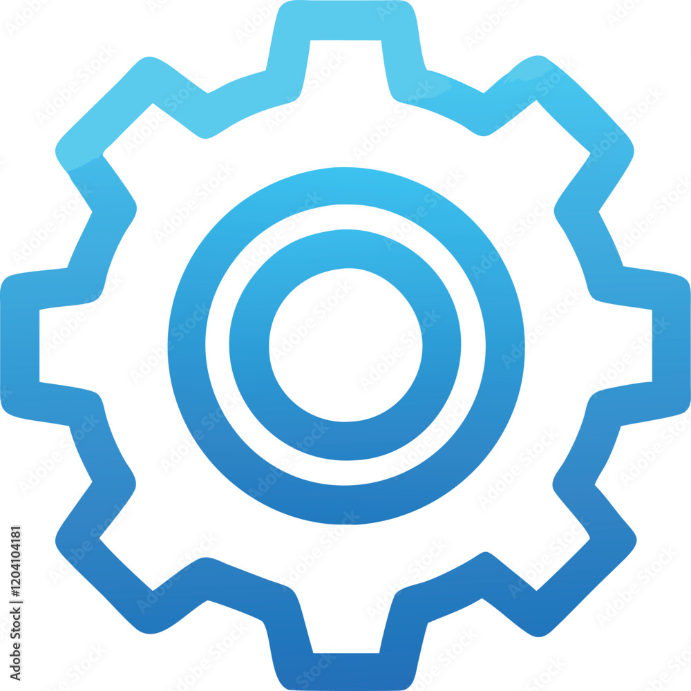 gear icon vector illustration on white background gear icon vector illustration on white background