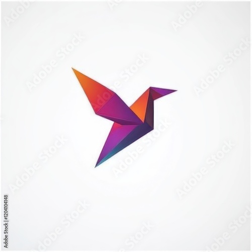 Free Download Colorful origami bird graphic design, abstract art, digital illustration, possible use for logo, branding, or posters - GFXLoad