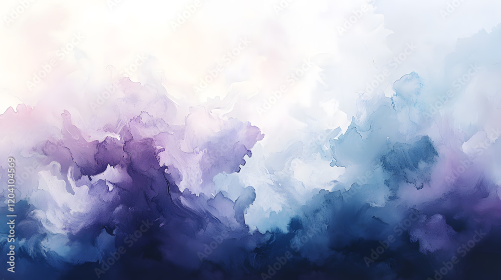 Naklejka premium A dense mist of blue clouds that creates a dreamlike atmosphere.