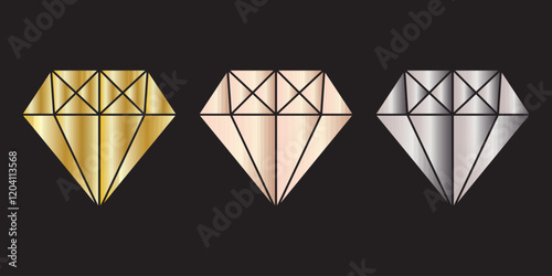 Print Set of Gaming, precious crystal stones. Diamond icons flat styles editable stock for mobile concept and web designs. Game diamond Vectors. 1176