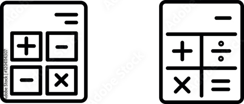 "Calculator Vector Icon - Representing Mathematical Calculations, Computation, and Financial Tools"