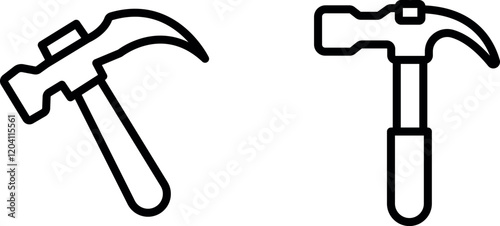 "Hammer Icon - Representing Construction, Tools, Repair, and Craftsmanship"