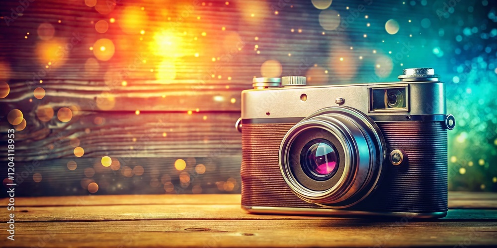 Fototapeta premium Vintage Style Vibrant Gradient Background Photo: Retro Colors & Textures