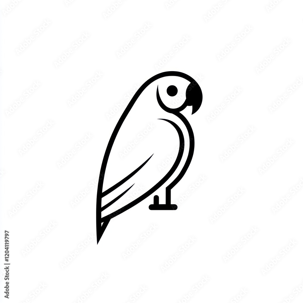 Fototapeta premium Simple parrot graphic design, use for logo or icon