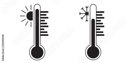 Print Hot, temperature, thermometer icon . 1176