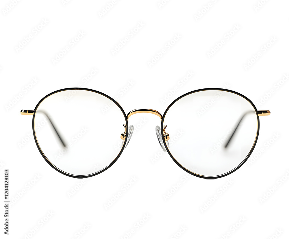 Elegant Minimalist Eyeglasses on Clean White Background in Photography Elegant Minimalist Eyeglasses on Clean White Background in Photography