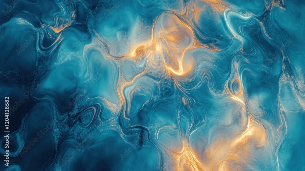 Obraz premium Mesmerizing rippling water and sky reflection