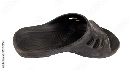 Cuadro en lienzo old and dirty flip flop on white background.
