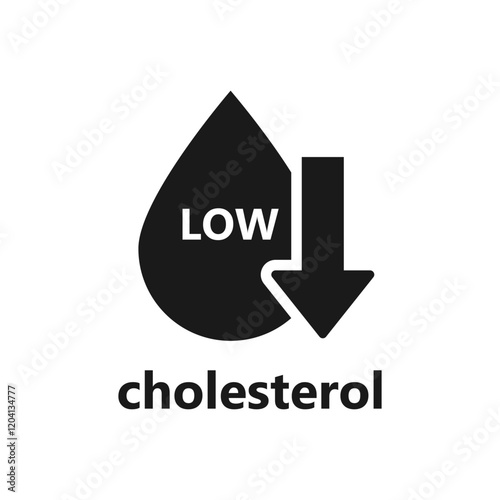 Low cholesterol icon. Symptoms of Metabolic Syndrome. Low HDL-Cholesterol. heart care cardiology sign. outline style. Vector illustration. Design on white background.