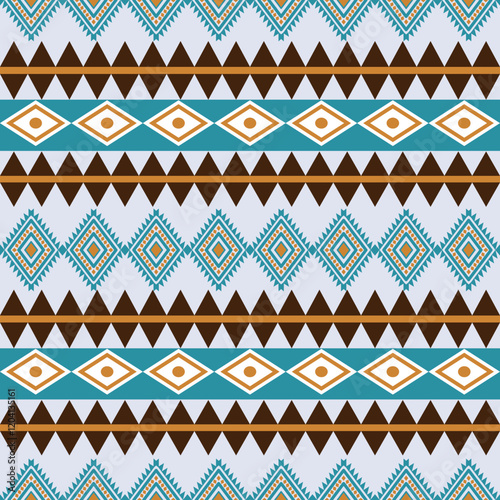 Geometric and bohemian seamless pattern style 