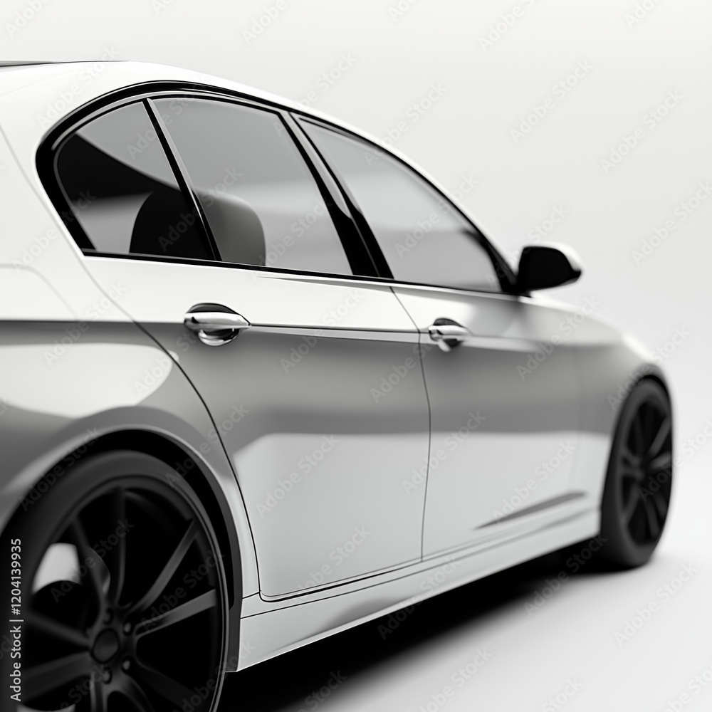 Sleek Modern Car Exterior Close-Up Sleek Modern Car Exterior Close-Up