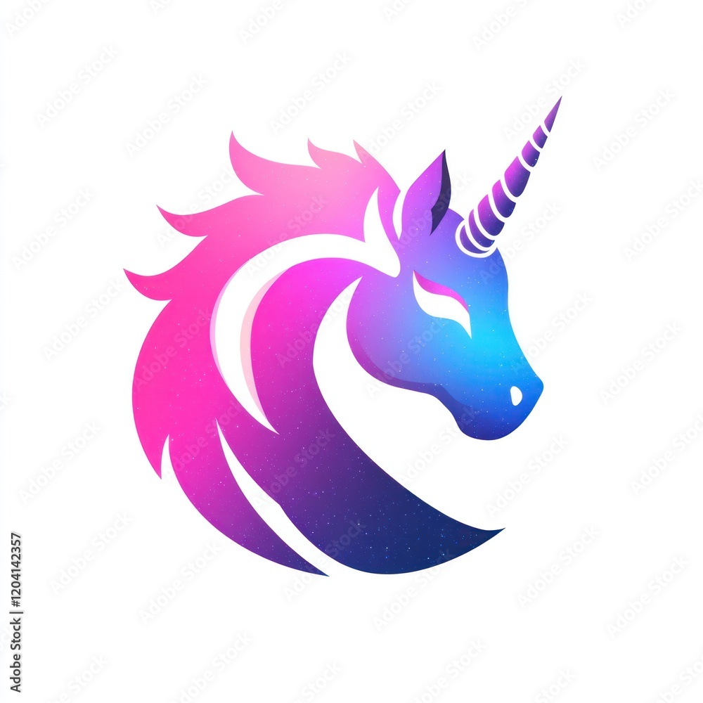 Obraz premium Colorful unicorn head graphic design. Possible stock photo use