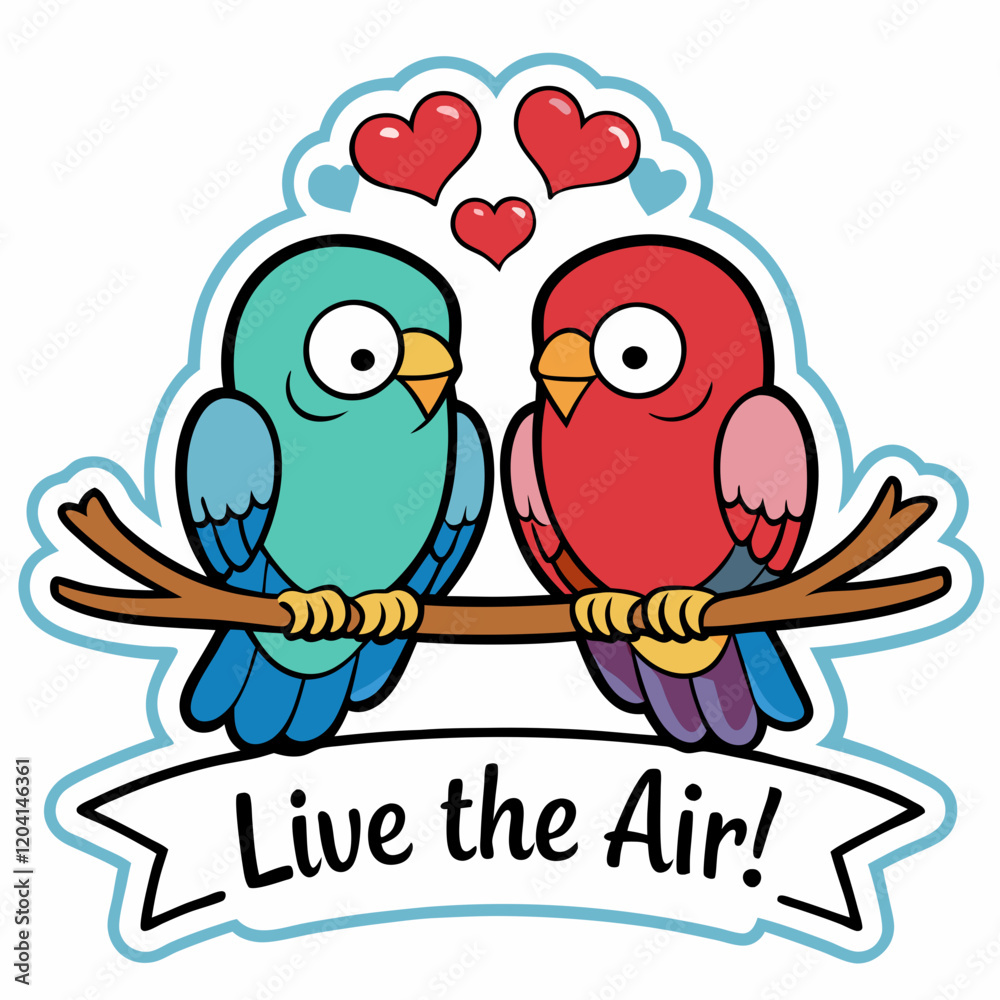 Obraz premium two birds on a branch