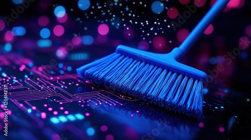 Digital Spring Cleaning: A Conceptual Image of Data Cleansing and System Optimization